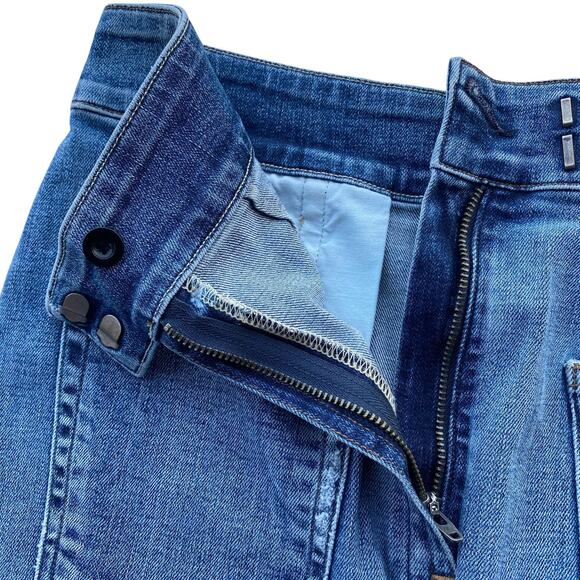 New Citizens of Humanity Denim Bleach Splatter Destroyed Pencil Jean Skirt 27 - Picture 13 of 14